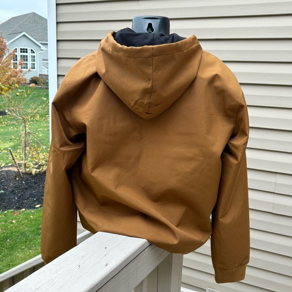 Caterpillar Work Light Water-Resistant Jacket 2310587 Size L Bronze Hooded Lined - Picture 2 of 9